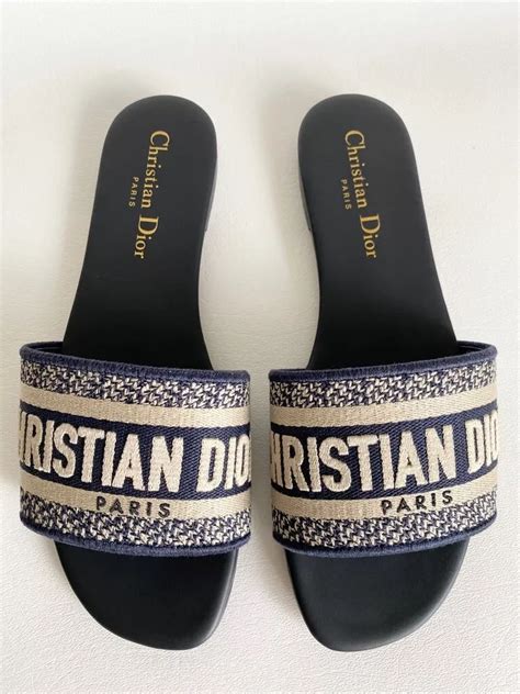 dior initial sandal flat|dior slide sandals for women.